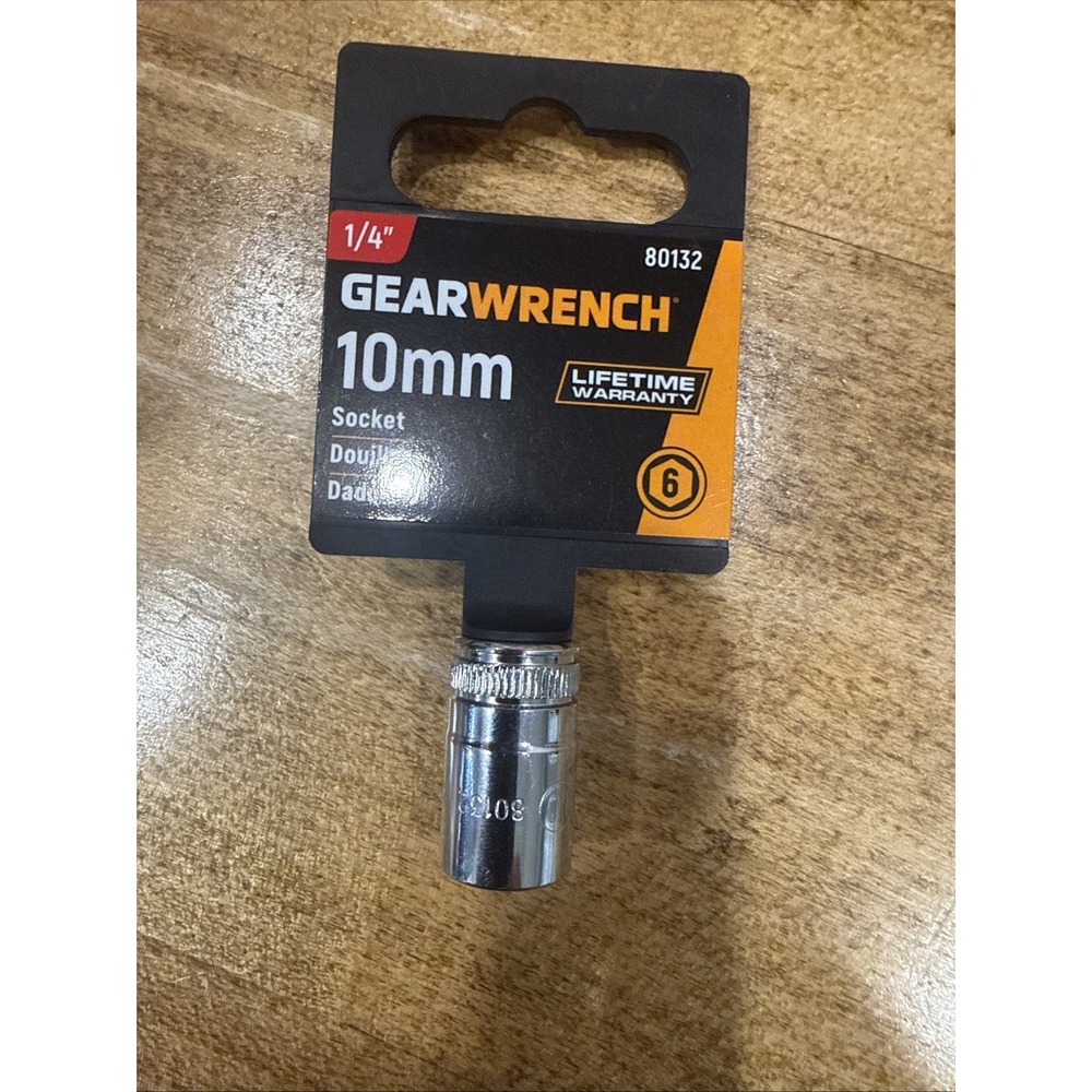 Apex GWR80132 GearWrench 1/4" Drive 6 Point Standard Metric Socket 10mm
